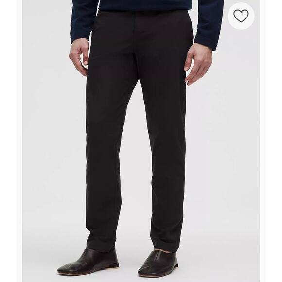 Lululemon Men's ABC Classic Fit Trouser 37L Warpstreme Pants Black Size 40 - Picture 1 of 13